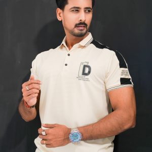 Shoulder Design Polo - Biscuit