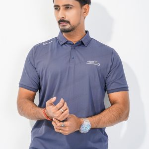 Gen-Z Seamless Jacquard Polo - Purple